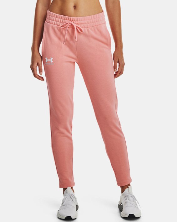 Pantalones de entrenamiento UA Rival Terry para Mujer, Pink, pdpMainDesktop image number 0